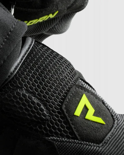 Rebelhorn Core Black Grey Fluo trumpos vasarinės motociklininko pirštinės, M dydis