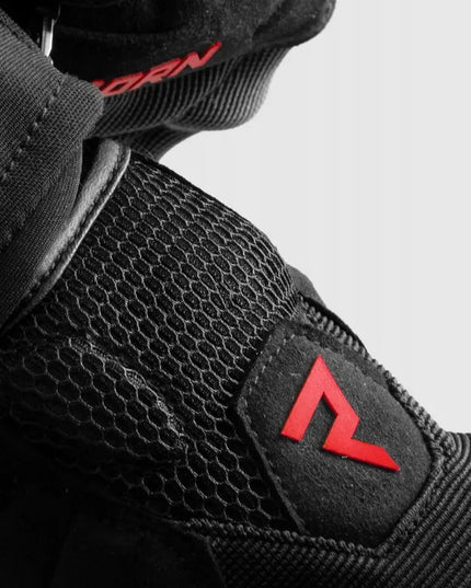 Rebelhorn Core Black Red vasarinės trumpos motociklininko pirštinės XL