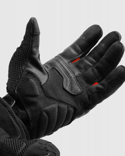 Rebelhorn Core Black Red vasarinės trumpos motociklininko pirštinės XL