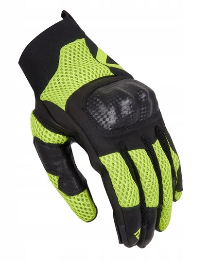 Motociklinės pirštinės moterims REBELHORN GAP III LADY BLACK/FLUO YELLOW