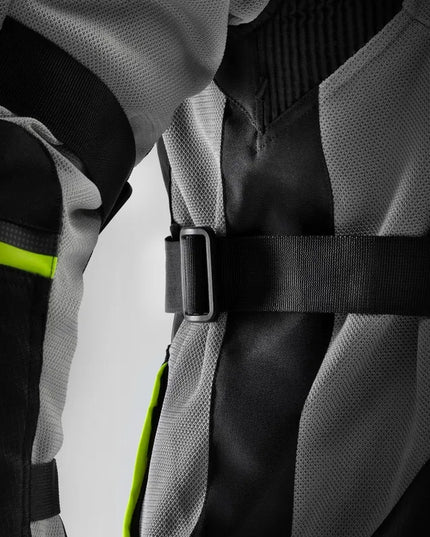 Motociklinė tekstilinė striukė REBELHORN SCANDAL 3 BLACK GREY FLUO YELLOW, M dydis