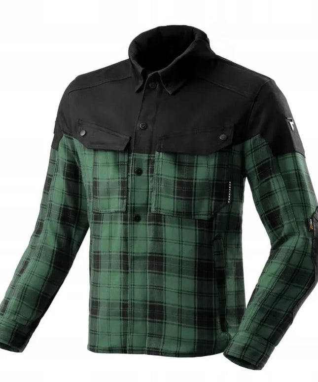 Vyriška tekstilinė motociklininko striukė Rebelhorn Shifter Black Green