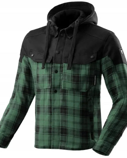 Vyriška tekstilinė motociklininko striukė Rebelhorn Shifter Black Green