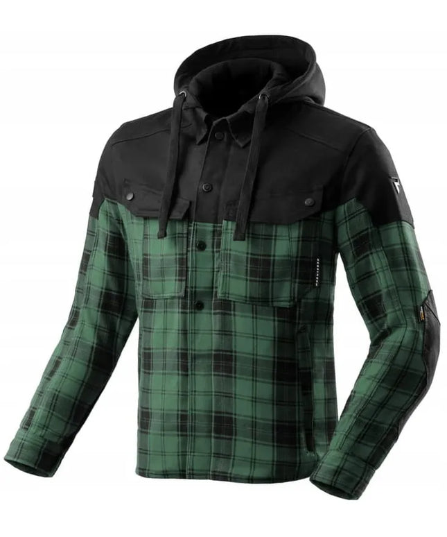 Vyriška tekstilinė motociklininko striukė Rebelhorn Shifter Black Green