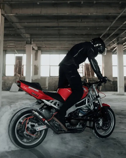 Motociklininko striukė REBELHORN VANDAL BLACK/F YELLOW