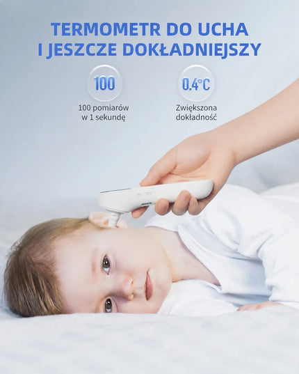 REHAMED MDI231 elektroninis bekontaktis termometras kaktai ir ausiai su LCD ekranu