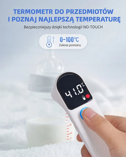 REHAMED MDI231 elektroninis bekontaktis termometras kaktai ir ausiai su LCD ekranu