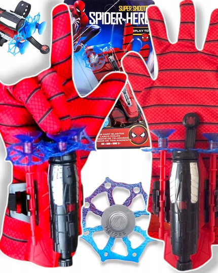 Spider-Man pirštinė su tinklo ir strėlyčių paleidimo įtaisu – žaislas persirengimui