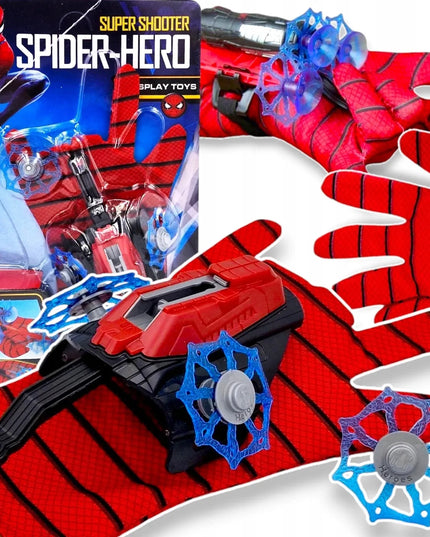 Spider-Man pirštinė su tinklo ir strėlyčių paleidimo įtaisu – žaislas persirengimui