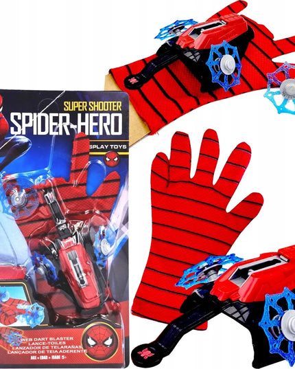 Spider-Man pirštinė su tinklo ir strėlyčių paleidimo įtaisu – žaislas persirengimui