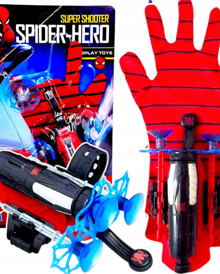 Spider-Man pirštinė su tinklo ir strėlyčių paleidimo įtaisu – žaislas persirengimui