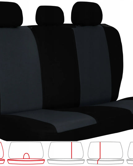 Automobilinių sėdynių užvalkalų komplektas POK-TER Ekonomic PT-1407 – Renault Clio, Megane, Laguna, Thalia