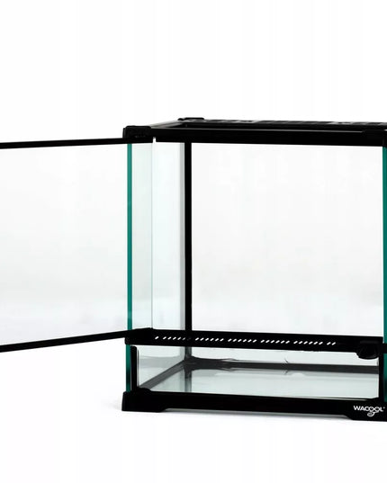 REPTI-ZOO HK18 stiklinis terariumas 21x21x20 cm su vandeniui atspariu dugnu