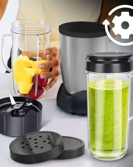 Virtuvinis kombainas maišytuvas su sulčiaspaudės funkcija 4x puodeliai XXL rinkinys