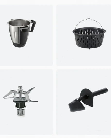 Virtuvinis robotas „SilverCrest Monsieur Cuisine Smart 2025“, antracito spalvos, su Wi-Fi ir programėle