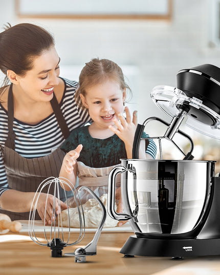 Virtuvės kombainas planetinis maišytuvas 6,5 L rinkinys didelis dubuo daugiafunkcinis 2000 W