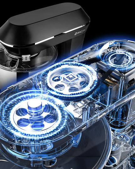 Virtuvės kombainas planetinis maišytuvas 6,5 L rinkinys didelis dubuo daugiafunkcinis 2000 W