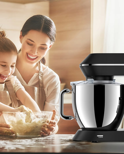 Virtuvės kombainas planetinis maišytuvas 6,5 L rinkinys didelis dubuo daugiafunkcinis 2000 W