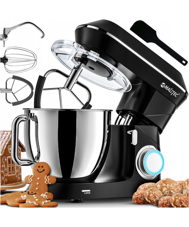 Virtuvės kombainas planetinis maišytuvas 6,5 L rinkinys didelis dubuo daugiafunkcinis 2000 W