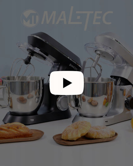 Virtuvinis kombainas planetinis maišytuvas daugiafunkcis rinkinys sidabrinis 6,5L 2000W