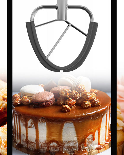 Virtuvinis kombainas planetinis maišytuvas daugiafunkcis rinkinys sidabrinis 6,5L 2000W