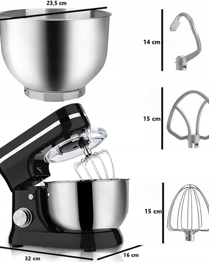 Planetinis virtuvinis kombainas su 6L dubeniu, daugiafunkcis 3in1 maišytuvas 3200W XL