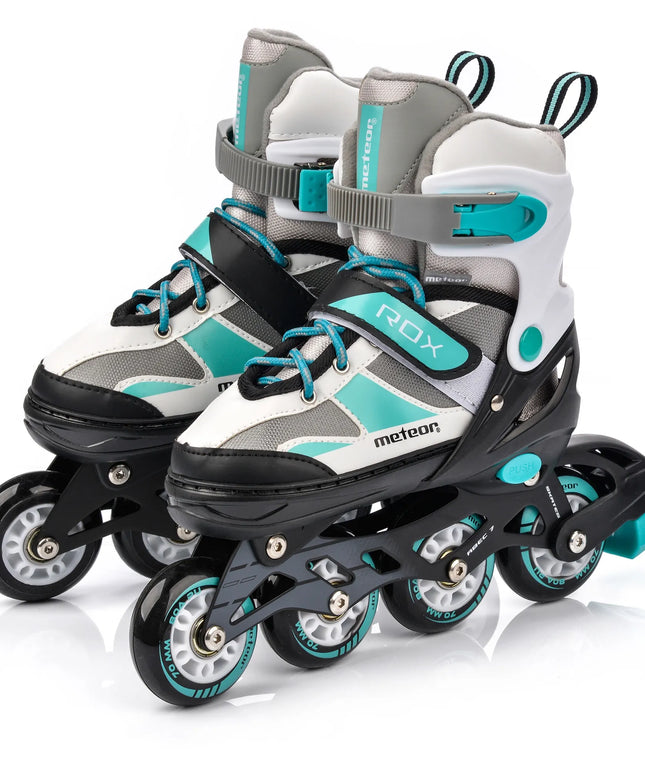 Reguliuojami riedučiai Meteor ROX S 30-33 ABEC7 PU 80A ratai
