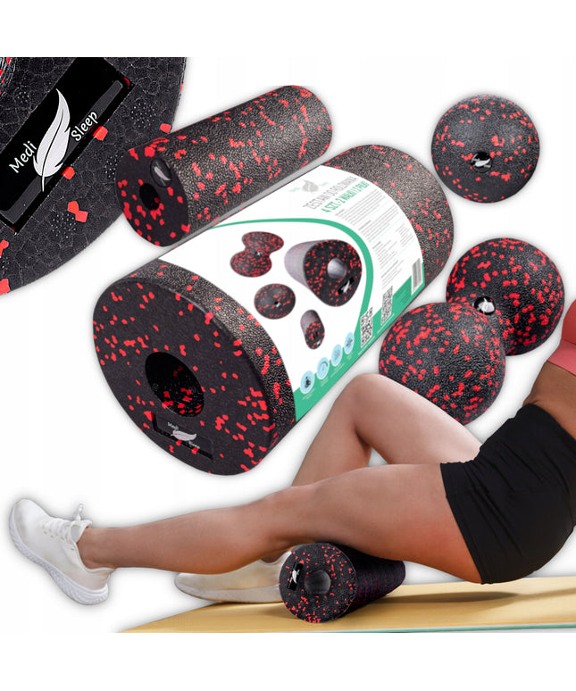 EPP putplasčio volelio, kamuoliuko ir duobalo masažo rinkinys, 4 vnt.