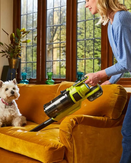 RYOBI rankinis belaidis vertikalus akumuliatorinis dulkių siurblys ONE+ RSV18BL-0