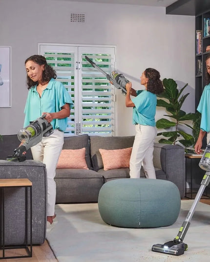 RYOBI RSVS18-1C20G vertikalusis dulkių siurblys, 30 AW, 18 V, 2,0 Ah akumuliatorius ir įkroviklis