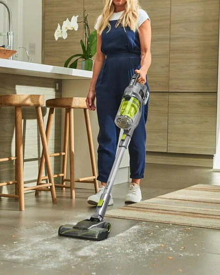 RYOBI RSVS18-1C20G vertikalusis dulkių siurblys, 30 AW, 18 V, 2,0 Ah akumuliatorius ir įkroviklis