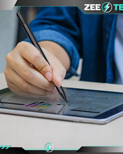 Universalus ZeeTech rašiklis telefonui, planšetei ir nešiojamam kompiuteriui, 4 keičiami antgaliai