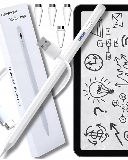 Universalus jutiklinis rašiklis ZeeTech telefonui, planšetei ir nešiojamam kompiuteriui su 4 keičiamais antgaliais