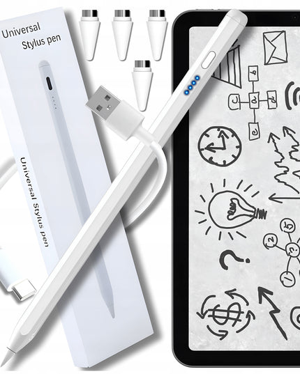 UNIVERSALUS STILIUS RAŠIKLIS TELEFONUI, PLANŠETINIUI KOMPIUTERIUI, EKRANUI. PENCIL PEN 4 ANTGALIAI