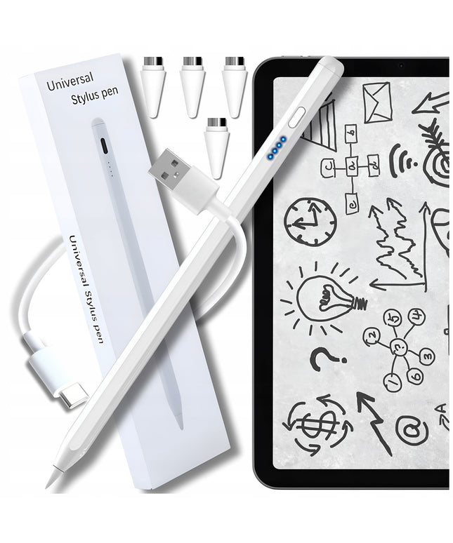 UNIVERSALUS STILIUS RAŠIKLIS TELEFONUI, PLANŠETINIUI KOMPIUTERIUI, EKRANUI. PENCIL PEN 4 ANTGALIAI