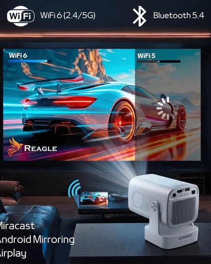 Mini LED projektorius Reagle R-MOVIELUM-P30, Android 14, 4K, Smart TV, Wi-Fi