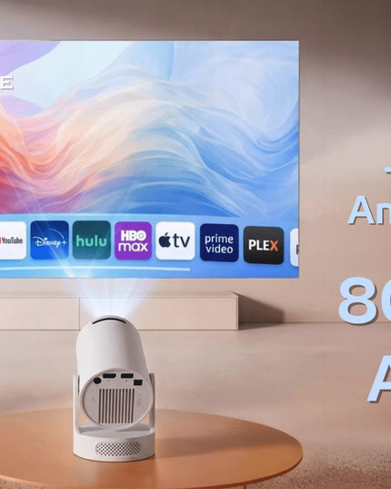 Mini LED projektorius Reagle R-MOVIELUM-P10, Android 14, 4K, nešiojamas, Smart TV, WiFi, 2026 m. modelis