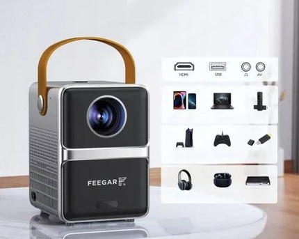 Mini LED projektorius Feegar Show WiFi 5G Bluetooth