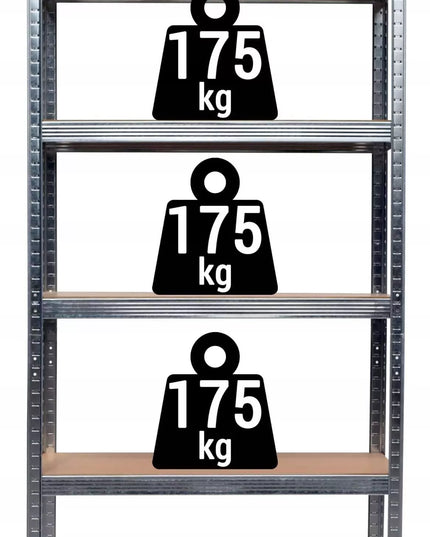 Sandėliavimo stelažas 5 lygmenų 875 kg 180 x 90 x 40 cm