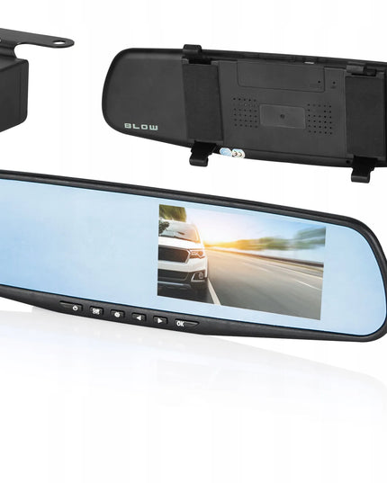 Automobilinis vaizdo registratorius Blow F600 Full HD su dviem kameromis
