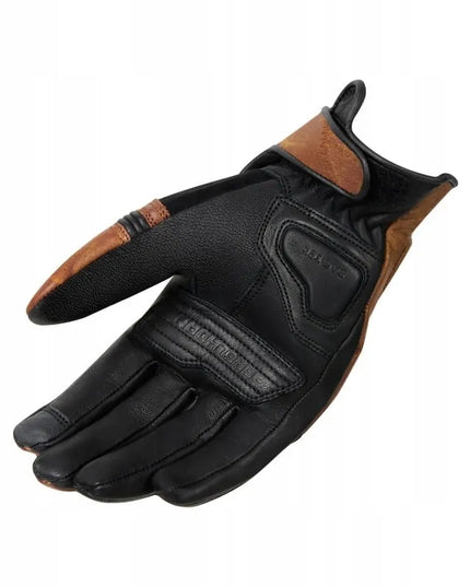 Odinės motociklininko pirštinės Rebelhorn Thug II Vintage Brown S
