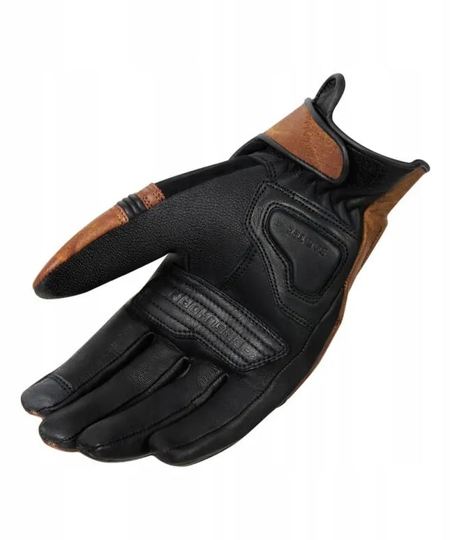 Odinės motociklininko pirštinės Rebelhorn Thug II Vintage Brown S