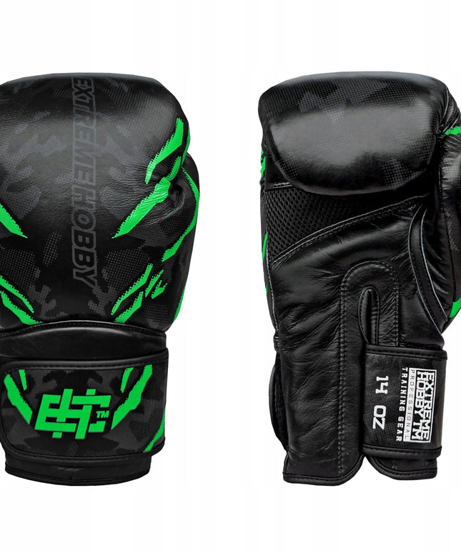 Odinės bokso pirštinės EXTREME HOBBY BLACK PANTHER 12 OZ vyriškos