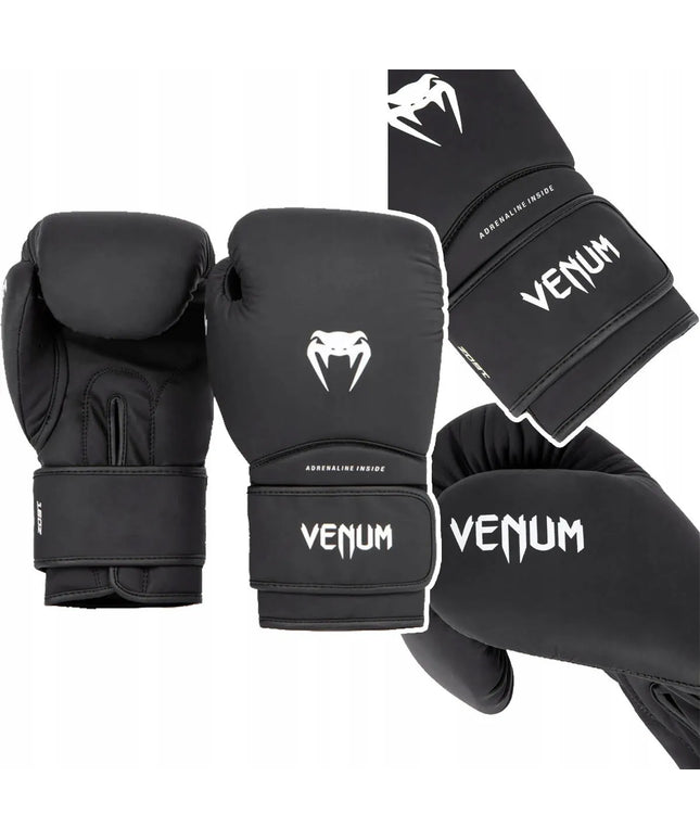 Venum Contender 1.5 bokso pirštinės, juodos, 12 oz