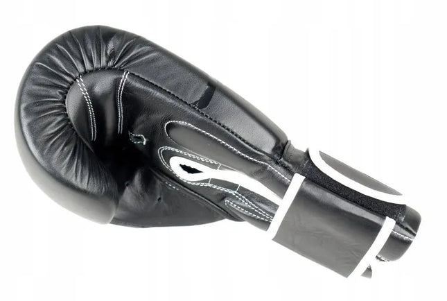 MASTERS RBT-BLACK/BLACK odinės bokso pirštinės 14 oz