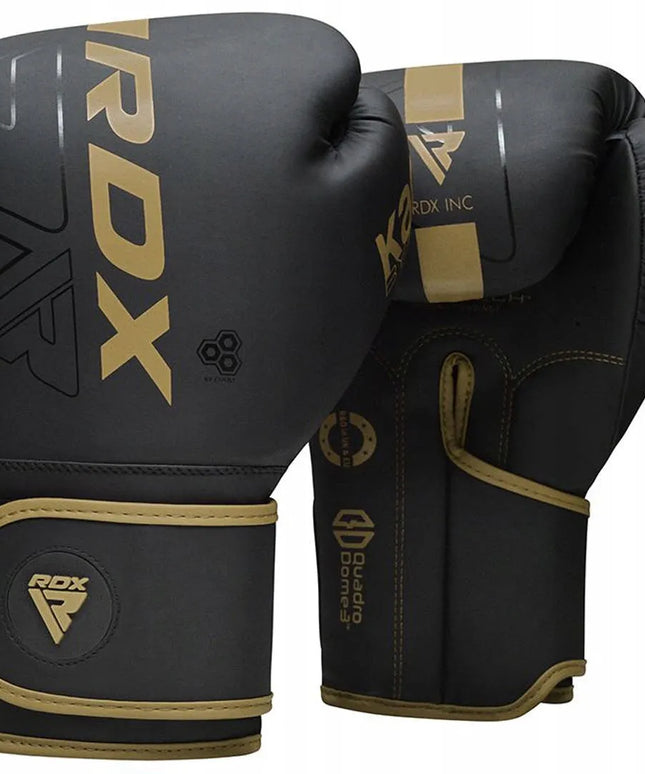RDX F6 Kara bokso treniruočių pirštinės 14 oz, juodos
