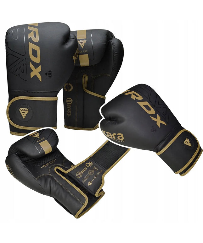 RDX F6 Kara bokso treniruočių pirštinės 14 oz, juodos