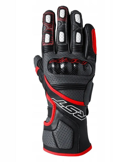 Odinės motociklininko pirštinės RST FULCRUM CE GREY/RED/BLACK