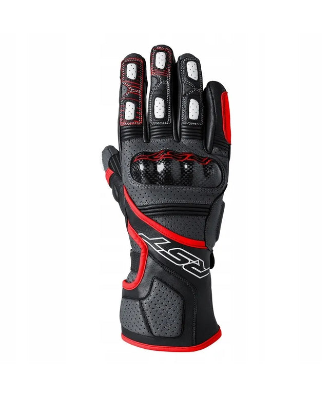 Odinės motociklininko pirštinės RST FULCRUM CE GREY/RED/BLACK