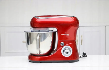 Planetarinis virtuvinis kombainas LEHMANN Chervil 1300W, dubuo 5L, raudonas, 6 greičiai